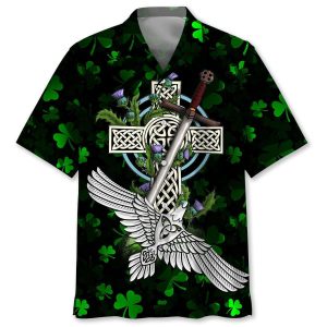 Cross Irish St.Patrick Day Trendy Hawaiian Shirt