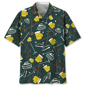 Curling With Beer Trendy Hawaiian Shirt