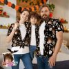 Custom Face Funny Halloween Print Family Matching Hawaiian Outfit