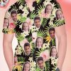 Custom Face Trendy Hawaiian Shirt, All Over Print Men’s Shirt Red Hibiscus, KLA Couple Shirt, KLA Shirt Funny, Hawaii Style, Gift For Dad.