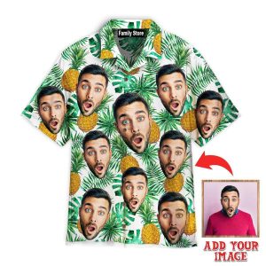 Custom Funny Face With Pineapple Seamless Custom Hawaiian Shirt