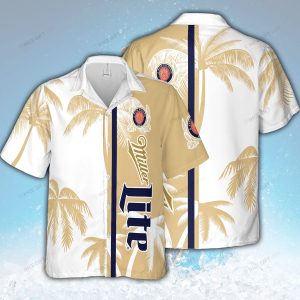 Custom Hawaiian Shirt Featuring Pabst Blue Ribbon Signature