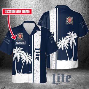 Custom Hawaiian Shirt with Personalized Miller Lite Name