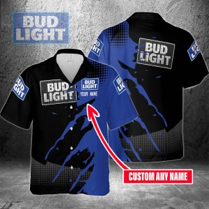 Custom Name Bud Light Personalized Hawaiian Shirt