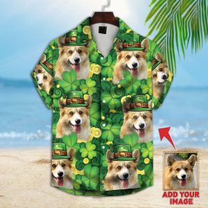 Custom St Patrick Pattern Short-Sleeve Hawaiian Shirt Hawaiian Shirt