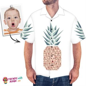 Custom Trendy KLA Hawaiian Shirts Funny Pineapple Design Personalized KLA Beach Shirt For Men