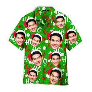 Custom Your Face And Welcome Christmas Custom Hawaiian Shirt