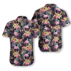 Cute Flamingo Brilliant Tropical Forest Trendy Hawaiian Shirt