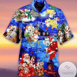 Cute Koala Christmas Design Elegance Hawaiian Shirt Tropical Collection
