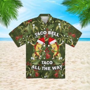 Dabbing Taco Bell Christmas Hawaiian Shirt