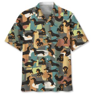 Dachshund Funny Color Hawaii Shirt