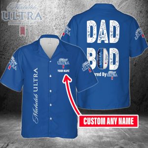 Dad Bod Powered By Michelob Ultra Custom Name Hawaiian Shirt