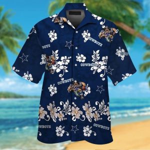 Dallas Cowboys Short Sleeve Button Up Tropical Hawaiian Shirt VER016