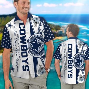 Dallas Cowboys Short Sleeve Button Up Tropical Hawaiian Shirt VER018