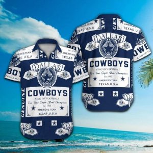 Dallas Cowboys Short Sleeve Button Up Tropical Hawaiian Shirt VER04