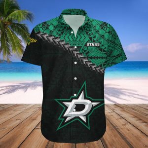 Dallas Stars Hawaii Shirt Grunge Polynesian Tattoo – NHL