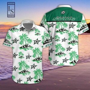 Dallas Stars Theme Hawaiian Shirt and Matching Shorts