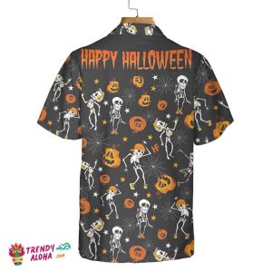 Dancing Skeletons Happy Halloween Hawaiian Shirt, Funny Halloween Shirt, Best Gift For Halloween