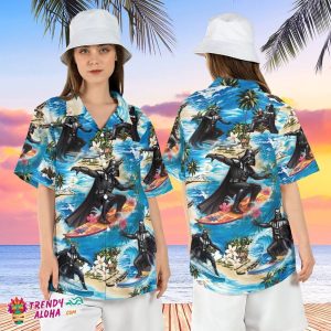 Darth Vader Surfing Star Wars Tropical Palm Tree KLA Shirt