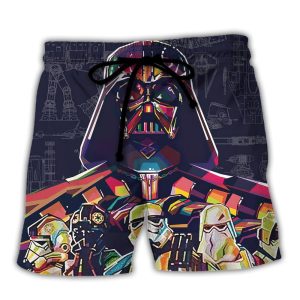 Darth Vader Sw Print Trendy KLA Hawaiian Beach Shorts