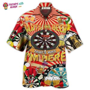 Darts And Beer That’S Why I’m Here Hawaiian Shirt – Trendy KLA
