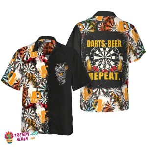 Darts Beer Repeat Hawaiian Shirt