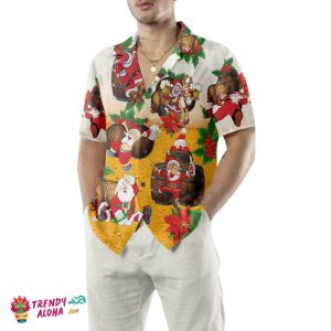 Dear Santa Here’s Your Beer Christmas Hawaiian Shirt, Funny Santa Claus Shirt, Best Gift For Christmas