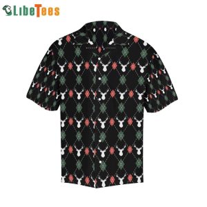 Deer Christmas New Year Pattern, Xmas Trendy Hawaiian Shirt Perfect Gifts For Your Loved Ones