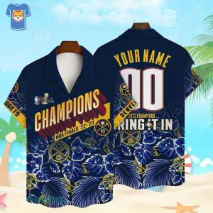 Denver Nuggets NBA Champions 3D Hawaiian Shirt Custom Name And Number
