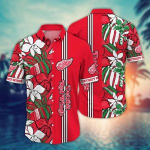 Detroit Red Wings NHL Hawaiian Shirt Air Conditioning KLA Shirt