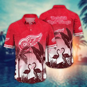 Detroit Red Wings NHL Hawaiian Shirt Beach Daystime KLA Shirt