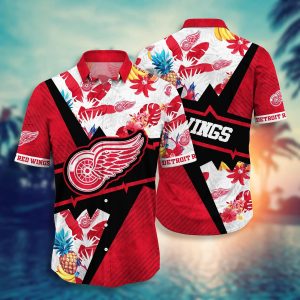 Detroit Red Wings NHL Hawaiian Shirt Summer Nights KLA Shirt