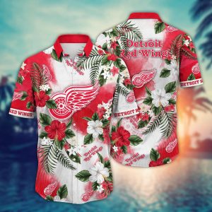 Detroit Red Wings NHL Hawaiian Shirt Warm Daystime KLA Shirt
