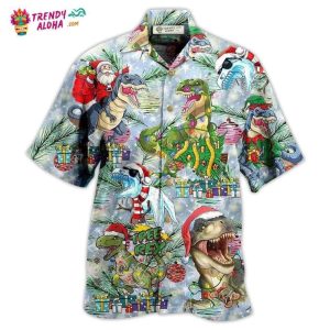 Dinosaur And Merry Christmas Hawaiian Shirt – Trendy KLA