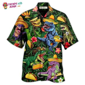 Dinosaur Taco Funny T-Rex Hawaiian Shirt – Trendy KLA
