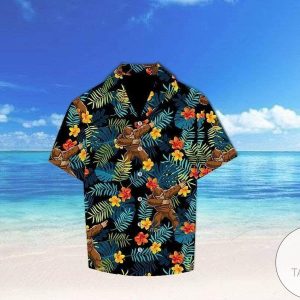 Discover Cool Dab Bigfoot Hibiscus Hawaiian Shirts