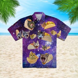 Discover Cool Galaxy Taco Cat Funny Hawaiian Shirt