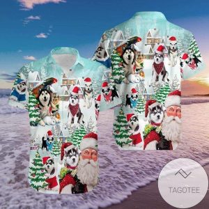 Discover Cool Hawaiian Shirts Merry Husky Christmas