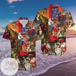 Discover Cool Santa Claus In Daily Life Unisex Hawaiian Shirts