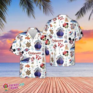Disney Cruise Hawaiian Shirt, Matching Disney Cruise Hawaiian Shirt, Disney World Cruise, Disneyland Mickey And Friends Hawaiian Shirt