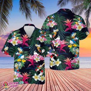 Disney Donal Duck Summer Holiday Family KLA Hawaiian Beach Shirt