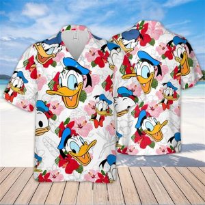 Disney Donald Duck Hibiscus Inspired Hawaiian Shirt