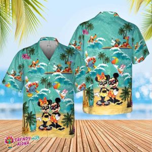 Disney Mickey And Minnie Hawaiian Shirt, Disney Magical Hawaii Tee, Disney World Gift, Mickey And Friends Family Vacation  Trip Shirt