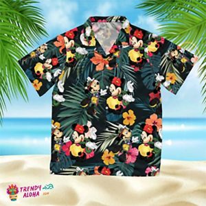 Disney Mickey Minnie Mouse Summer Holiday Family KLA Hawaiian Beach Shirt