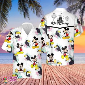 Disney Mickey Mouse Hawaiian Shirt, Vintage Mickey Hawaiian Shirt, Summer Beach Trip Family Hawaiian Shirt, Walt Disney Shirt