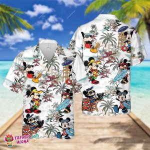 Disney Mickey Mouse Summer Hawaiian Shirt, Mickey Summer Hawaiian Shirt, Disney Trip Vacation Shirt