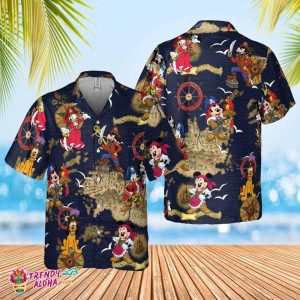 Disney Pirates Of Caribbean Hawaiian Shirt Mickey And Friends A Pirate’s Life Summer Hawaiian Mickey Disney Cruise Tee Funny Holiday Gift