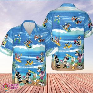 Disney Summer Mickey And Minnie Mouse Hawaiian Shirt, Mickey And Friends Family Vacation Holiday Hawaiian Tshirt