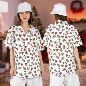 Disneyland Christmas Mickey Balloons Hawaiian Shirts Magic Xmas Theme Park KLA