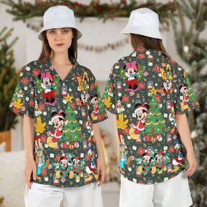 Disneyland Mickey Friends Hawaiian Merry Christmas KLA Celebration Shirt
